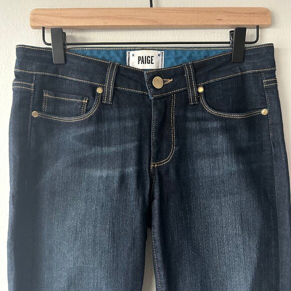 PAIGE Skyline Skinny Jeans Dark Wash Denim Women’s Size 27 - Picture 2 of 9